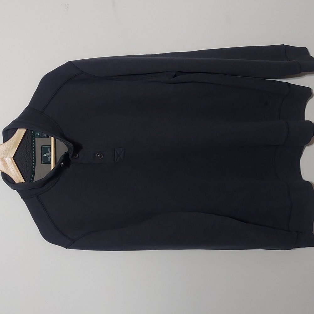 G.H. Bass & Co. Gray Fleece-Collared Pullover Size XL